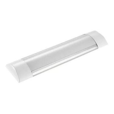 Imagem de Luminária Tubular De Sobrepor Led Slim 10w Branco Frio 30cm Estrutura 