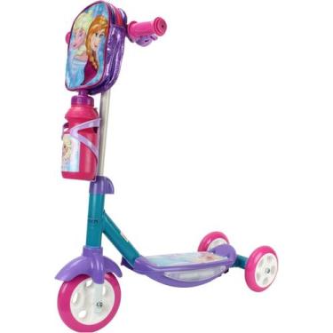 Imagem de Patinete 3 Rodas Mochilinha e Garrafinha Som e Luz - Disney Frozen - B