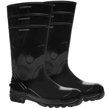 Imagem de Bota PVC Cano Longo C/ Forro S/ Biqueira Bracol CA 37455 COR:PRETOTAMA