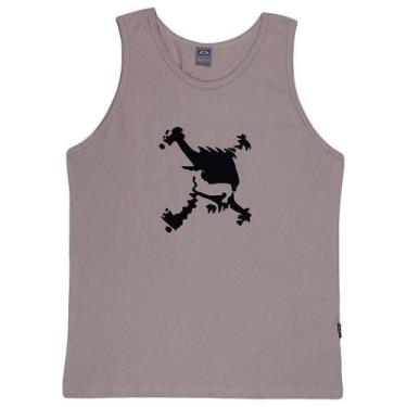 Imagem de Regata Oakley Heritage Skull Tank SM25 Masculina Wood Grey, G, Harvest