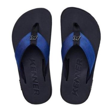 Imagem de CHINELO SANDALIA KENNER KIVAH PRETO AZUL TRATORADO ORIGINAL-Masculino