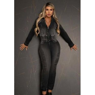 Imagem de Jaqueta jeans logo maria gueixa, M
