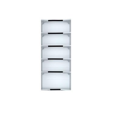 Imagem de Kit 6 Bandejas Canto 202 FIT Farmacia 30/25 Branco Pe Preto - Amapá