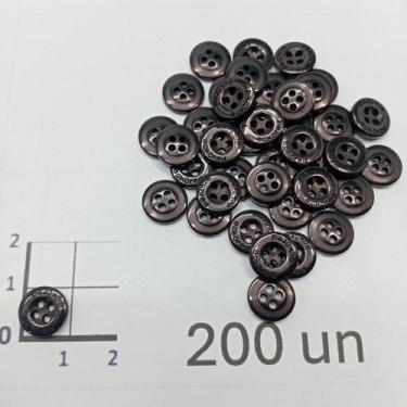 Imagem de Botões Marrom 10mm 4 Furos Fosco 50Un 100Un 200Un confecção roupas art