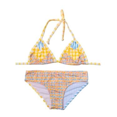Imagem de Biquíni Infantil Proteção UPF50+ Cortininha Tartan - Banho Maria, 6
