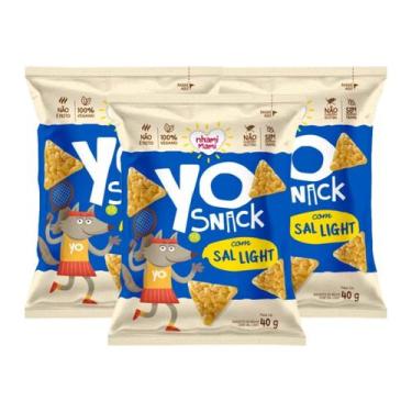Imagem de Kit Snack Infantil Yo Snack Vegano Sal Light - Nhami Mami 3 Unidades 4
