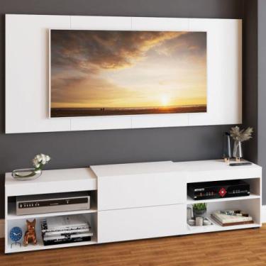 Imagem de Rack com Painel para TV Até 60 Polegadas Roma 1 Porta 2 Prateleiras Br