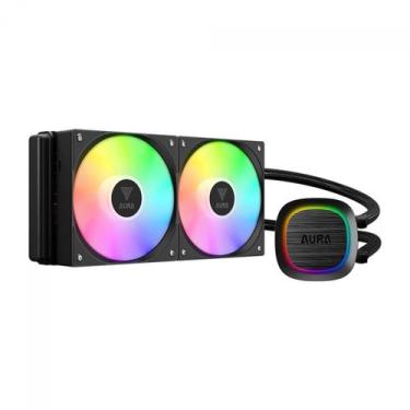 Imagem de Water Cooler Gamdias Aura GL 240 V2, 240mm, ARGB, Intel/AMD, Black