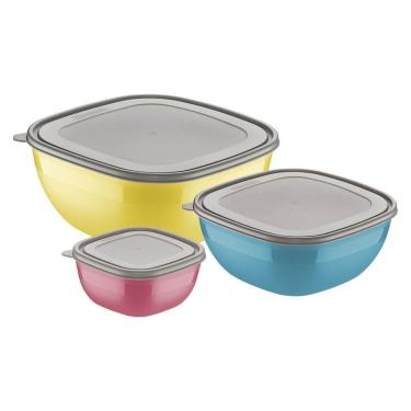 Imagem de Conjunto Bowls Tramontina Mix Color em Polipropileno 3 Peças