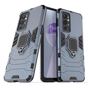 Imagem de Para OnePlus 9RT 5G PC + TPU Caixa de telefone protetora à prova de choque com suporte de anel magnético