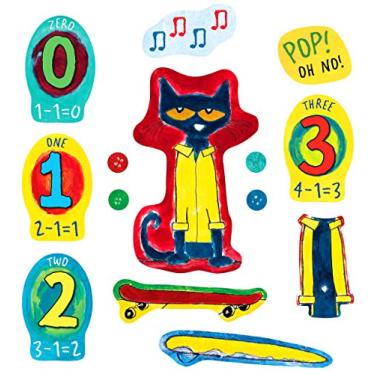 Imagem de Little Folk Visuals Pete The Cat and His Four Groovy Buttons Precut Flannel/Felt Board Figures, 14 Pieces Set