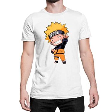 Imagem de Camiseta Naruto Personagem Cute Fofo Pequeno Kid Algodão Cor:Branco;Tamanho:M