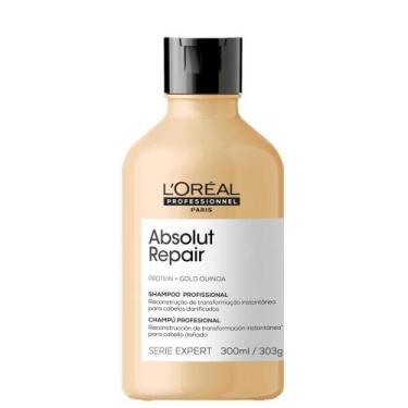 Imagem de Shampoo Loreal Absolut Repair Gold Quinoa + Protein 300ml - L'oreal
