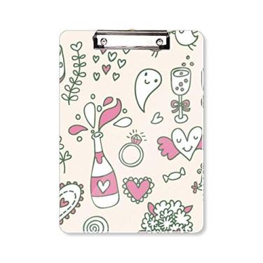 Imagem de Loves Flower Plant Paint Prancheta pasta, bloco de escrita A4