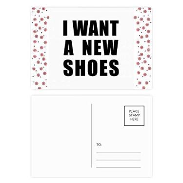 Imagem de Cartão postal I Want A New Shoes Natal Flor Celebração Cartão postal Blessing Mailing