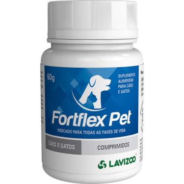 Imagem de Suplemento Alimentar Lavizoo Fortflex Pet Comprimidos para Cães e Gatos - 60 g