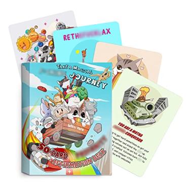 Imagem de Afirmies — Baralho de cartas de afirmação para adultos – 50 afirmações positivas para pessoas que gostam de dizer F***