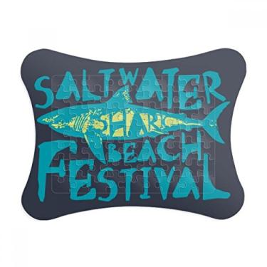 Imagem de Saltwater – Moldura de quebra-cabeça para festivais de praia com tubarão