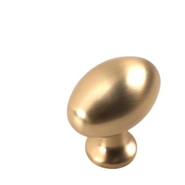 Imagem de Puxadores de móveis oval liga de zinco botão de gaveta puxa portas botão bonito decoração para casa alças, latão escovado