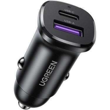 Imagem de Carregador de carro Isqueiro UGREEN 30W USB + USB-C PPS 25W SCP 22,5W 