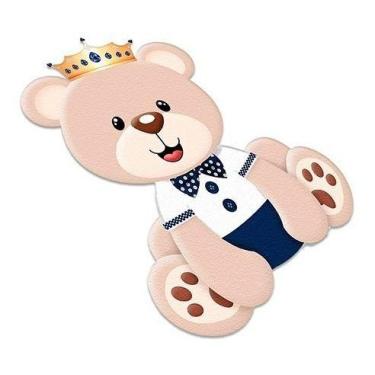 Imagem de Tapete Infantil Ursinho Príncipe 65x84  Antiderrapante-bege - Style Br