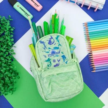 Imagem de Estojo Escolar Mini Mochila Colorido Estampado - Daterra  Mochilinha, 