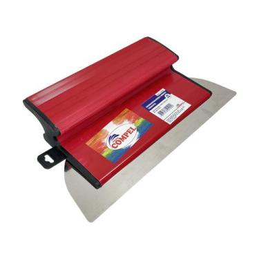 Imagem de Desempenadeira Berox Aço Inox 25cm P/ Gesso E Massa Corrida - COMPEL