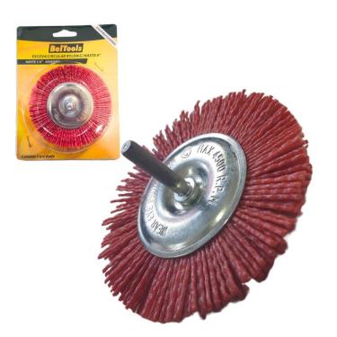Imagem de Escova Circular em Nylon Seccionada c/ Haste 4x1/4 Beltools