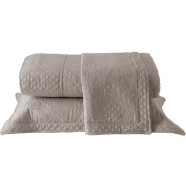 Imagem de Cobre Leito De Solteiro Liso Colcha Dupla Face Luxo Provence Rozac 2 P