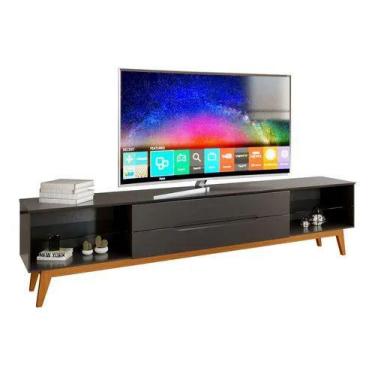 Imagem de Rack para tv wall 1,80 largura preto - Village Móveis