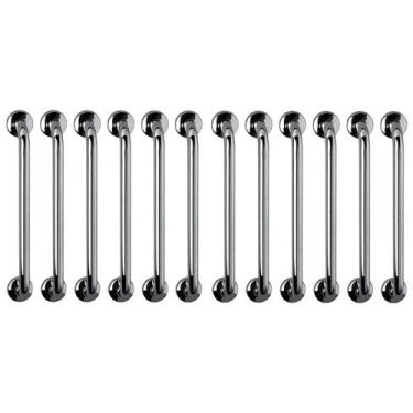 Imagem de Barra de Apoio 60cm Aço Inox Kit 12 Uni Acessibilidade Criança Idoso G