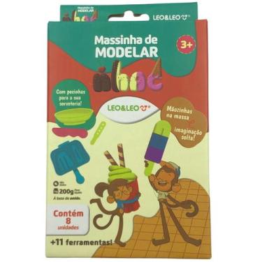 Imagem de Kit massa de modelar nhac 8 cores mais 11 pecas - Leo&Leo