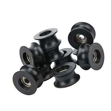 Imagem de Zerodis 10pcs Roda de Nylon de Roda Trilho Rolamento Com Ranhura Arborizada, Polia de Baixo Ruído para Máquinas -ferramentas, Nylon Revestido, 608zz Rolamento de Aço