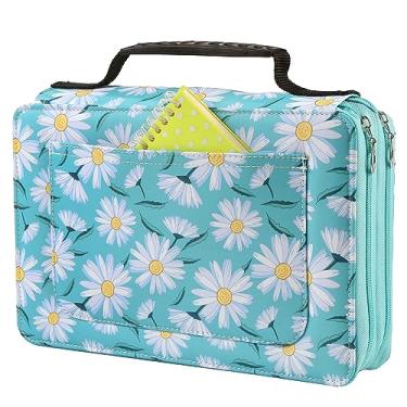 Imagem de Lbxgap Estojo Organizador Para Canetas Marcadoras Com 68 Compartimentos, Grande Capacidade, Envoltório Prático, Suporte Portátil Multicamadas Lápis De Aquarela E Marcadores Gel (Daisy)