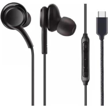 Imagem de Fone de Ouvido com Fio, Entrada Tipo C, Som Balanceado, Redução de Ruído até 99,15%, USB-C, Cabo de Tecido Antitramado, IMPORT PREMIUM, Compatível com Samsung, Motorola, LG PREMIUM, Tipo C (Preto)