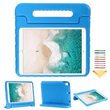 Imagem de UUcovers Capa infantil para iPad 9ª/8ª/7ª geração de 10,2 polegadas e iPad Air 3 de 10,5 polegadas (Air 3ª geração) e iPad Pro 10.5 2017 com alça giratória/suporte macio para iPad de 10,2 polegadas