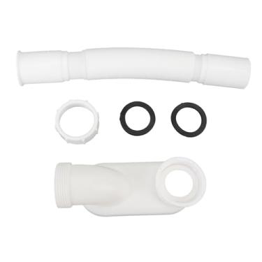 Imagem de Banheira Tubo De Dreno De Chuveiro PVC 1 1/2 P Tipo Expansível Prevenção De Odores Tubo De Drenagem para Pias Bacias Durável Flexível Fácil Instalar Banheiro Cozinha Encanamento