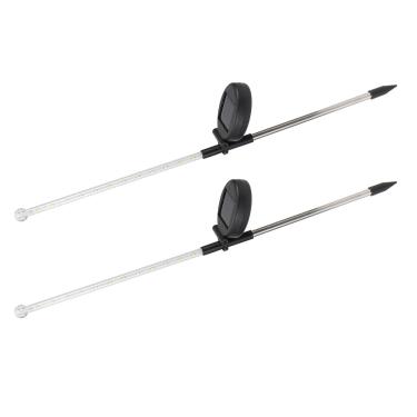 Imagem de AUNMAS Lâmpada de gramado, 2 peças de lâmpada solar LED IP44 Romnonc para decoração de jardim ao ar livre (1#luz quente)