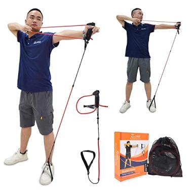 Imagem de ELONG OUTDOOR Elong Archery Bow Trainer Draw Training Aid Device Strength Stretch Band Exerciser Para Arco Recurvo Composto Tiro Crianças Adultos Iniciantes Especialistas
