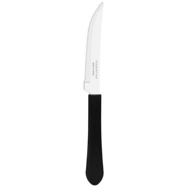 Imagem de Kit 2 Facas Mesa Churrasco Tramontina Leme Inox Cabo Preto