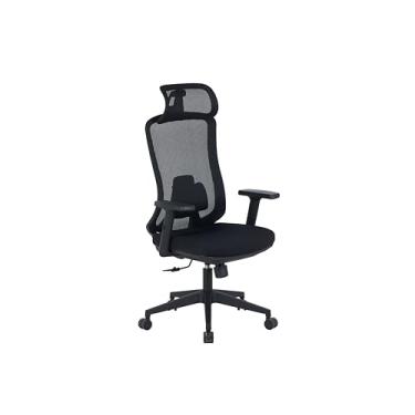 Imagem de Cadeira de Escritório, Ergonômica, Home Office, Stoel Flow Confortável, Encosto Reclinável Mesh com Apoio Lombar, Ajuste de Altura, Apoio de Cabeça Ajustável, Apoio de Braço com Ajuste Altura (Preto)