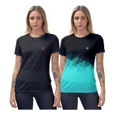 Imagem de Kit 2 Camisetas Feminina Fitness Academia Treino Proteção Uv - Efect, 