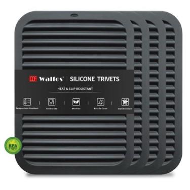 Imagem de Trivets de silicone Walfos 446 F resistentes ao calor para panelas que