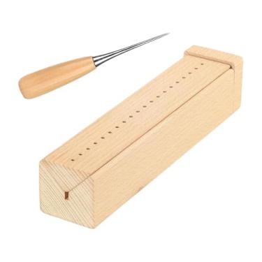 Imagem de KiBcsLic Berço para encadernação de livros, Berço para furação de encadernação de madeira, Guia fácil de usar, Kit de ferramentas para de livros leve com guia