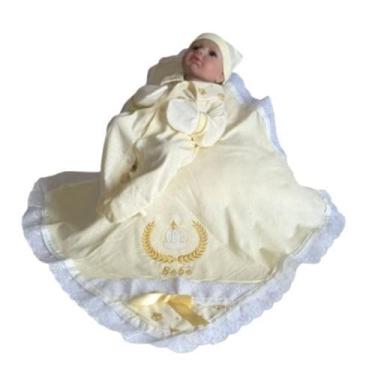 Imagem de Saida de Maternidade Menino e Menina 5 Peças Para Bebê Recém Nascido,M