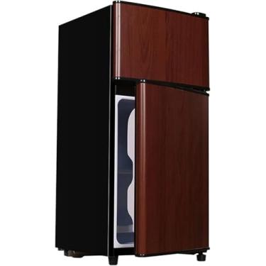 Imagem de Mini Geladeira 42l Cor De Grão De Madeira Economizadora De Energia E Silenciosa Ideal Para Quarto, Sala De Estar E Pequeno Espaço De Escritório