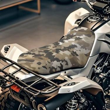 Imagem de Doojoayie Acessórios para quadriciclo verde camuflado capa de assento para quadriciclo respirável e macia capa de assento de 4 rodas protetor de banco traseiro universal à prova d'água compatível com