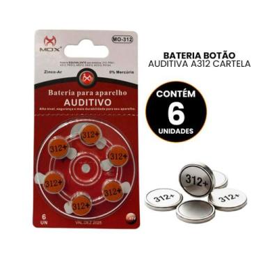 Imagem de Bateria para Aparelho Auditivo Cartela c/ 6 Unidades Longa Duração - D