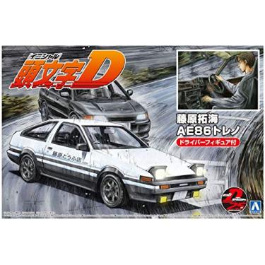 Imagem de Aoshima Initial D: Fujiwara Takumi AE86 Trueno with Figure 1:24 Scale Model Kit
