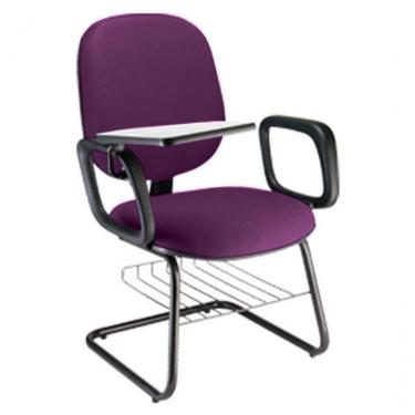 Imagem de Cadeira Universitária Com Prancheta Para Escolas Linha Uno Roxo